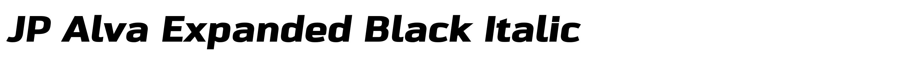 JP Alva Expanded Black Italic